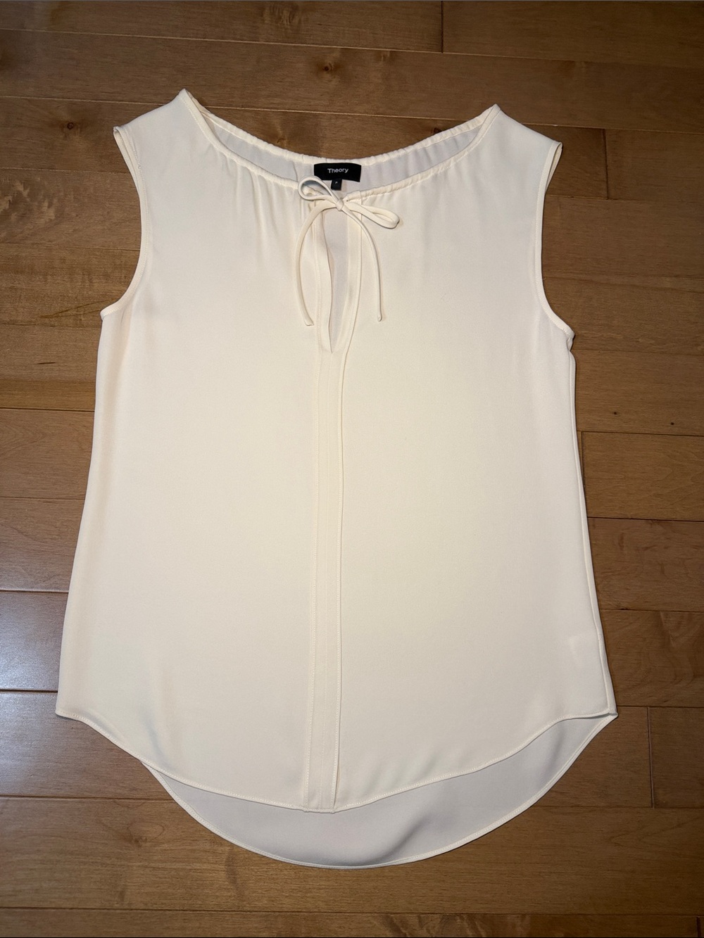Theory 100% Silk Tie-Neck Shell Top | Size Small - Picture 3 of 7